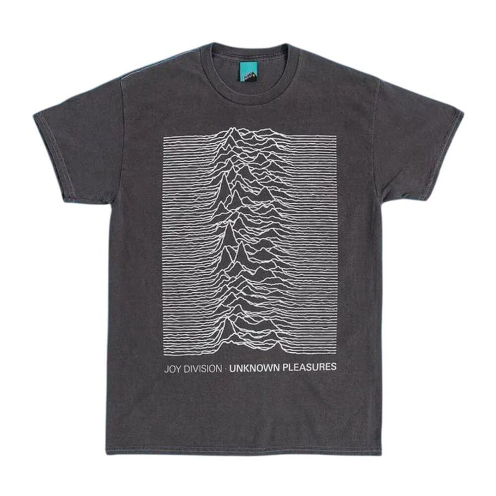 Joy Division Unisex Adult Unknown Pleasures T-Shirt / Black/Charcoal